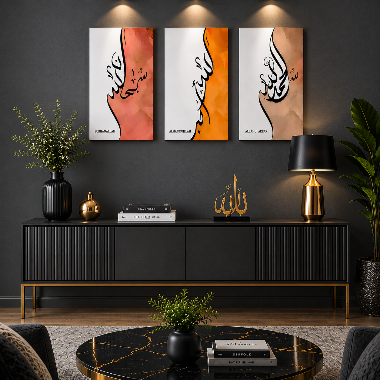 3 Pcs Wooden Sticky Wall Frames – 8x11 Inch
