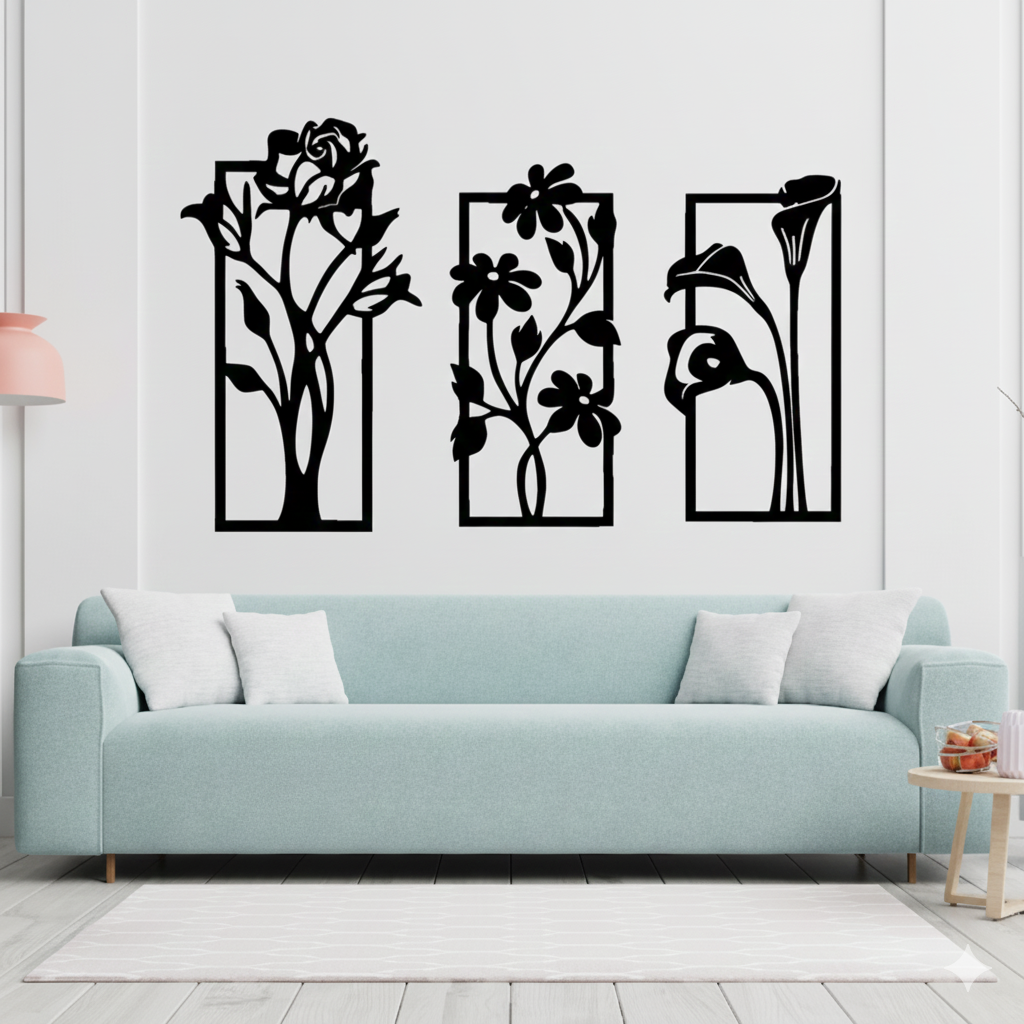 3d Flower Frame wall Art