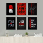 Set of 6 Motivational Wall Art Frames