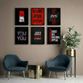 Set of 6 Motivational Wall Art Frames