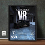 Mercedes V8 Beautiful Wall Decor Frame