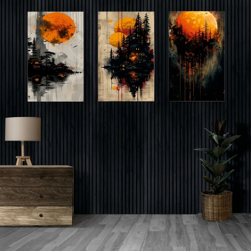 Set of 3 Wall paintings | Wall decor
