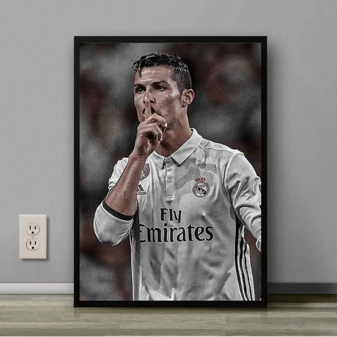 Football Legend Cristiano Ronaldo Wall Art Frame