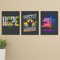 Set Of 3 Motivational Sticky Canvas Frames For Wall