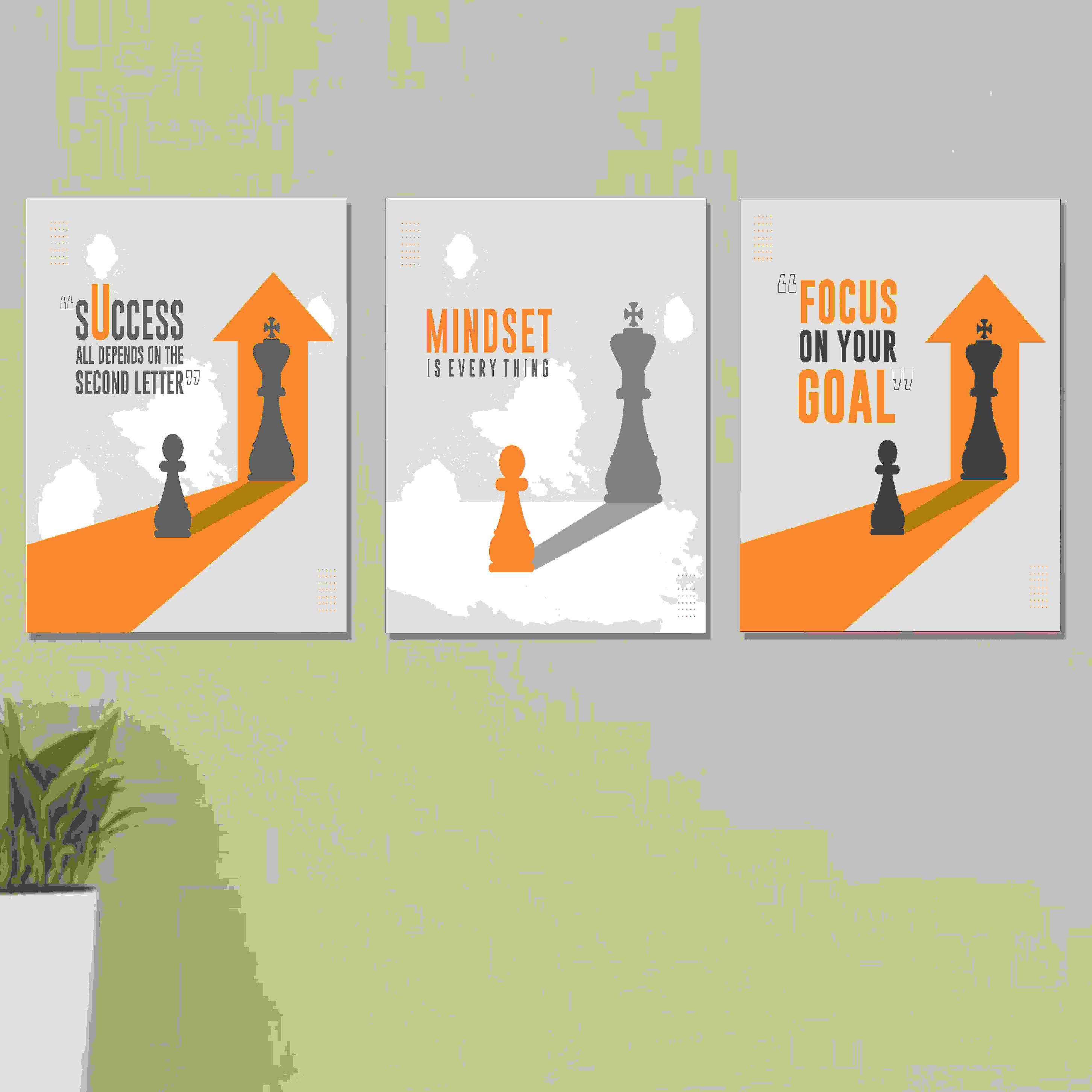 Set of 3 Wall Art Wooden Phototile Frames for Wall Decor