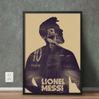 Lionel Messi Double Exposure Wall Art - Celebration Canvas Decor