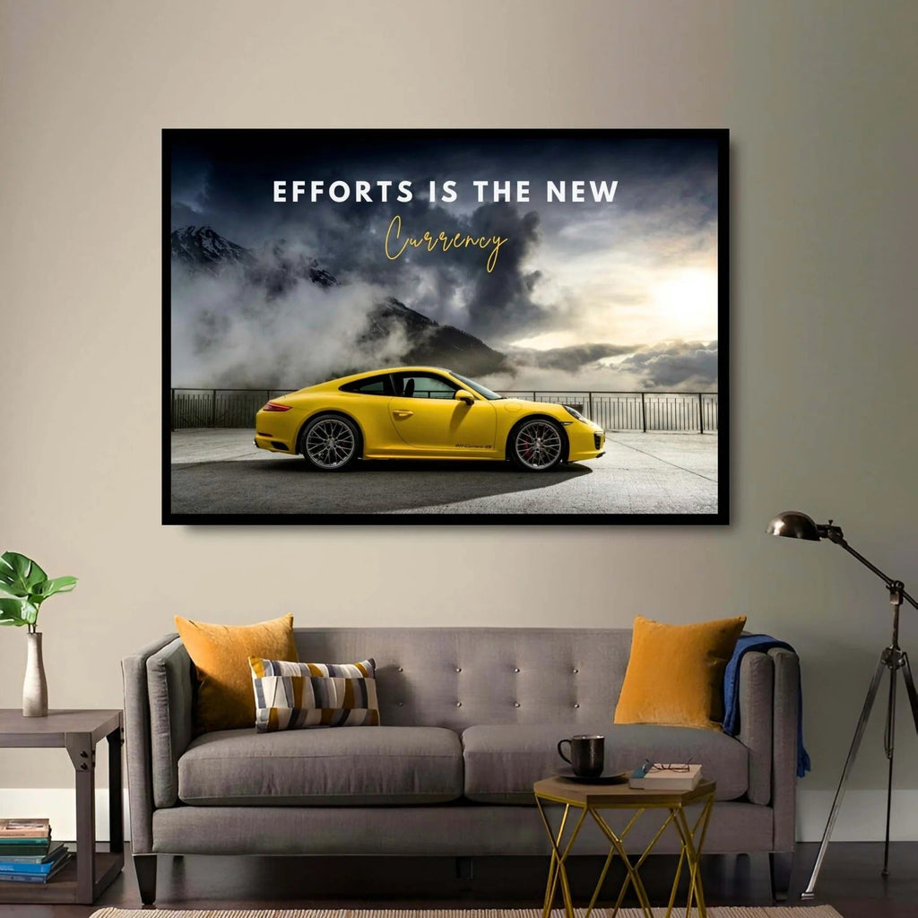 Porsche 911 Carrera - EFFORTS IS THE NEW CURRENCY Wall Decor