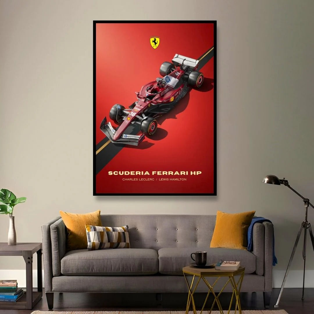 Scuderia Ferrari HP Formula Car Wall Frame