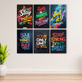 Set Of 6 Motivational Art Wooden Frames For Wall Decoration