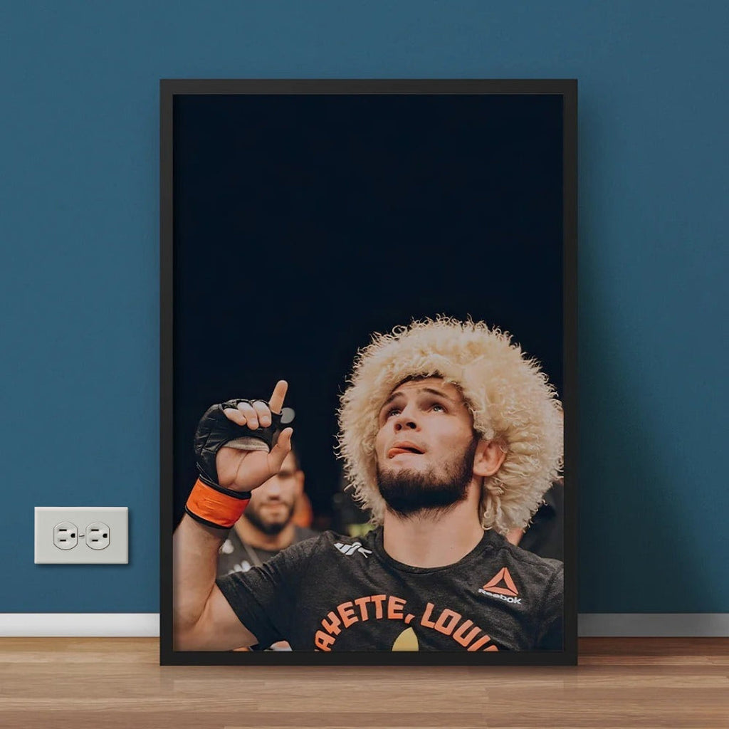 Legend Khabib Nurmagomedov Praising Allah | MMA Wall Decor Frame