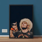 Legend Khabib Nurmagomedov Praising Allah | MMA Wall Decor Frame