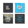 Set Of 4 Motivational Sticky Canvas Frames For Wall